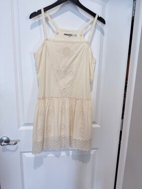 Pam and Gela - ivory embroidered cotton sundress-